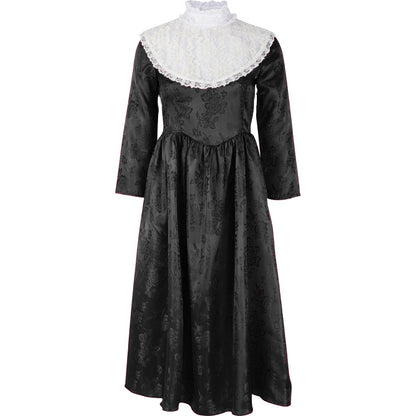 Children's 19th Century Charles Dickens Victorian Dress features elegant period-accurate design, lace detailing, and vintage-inspired craftsmanship, perfect for historical reenactments, theatrical performances, and themed events.