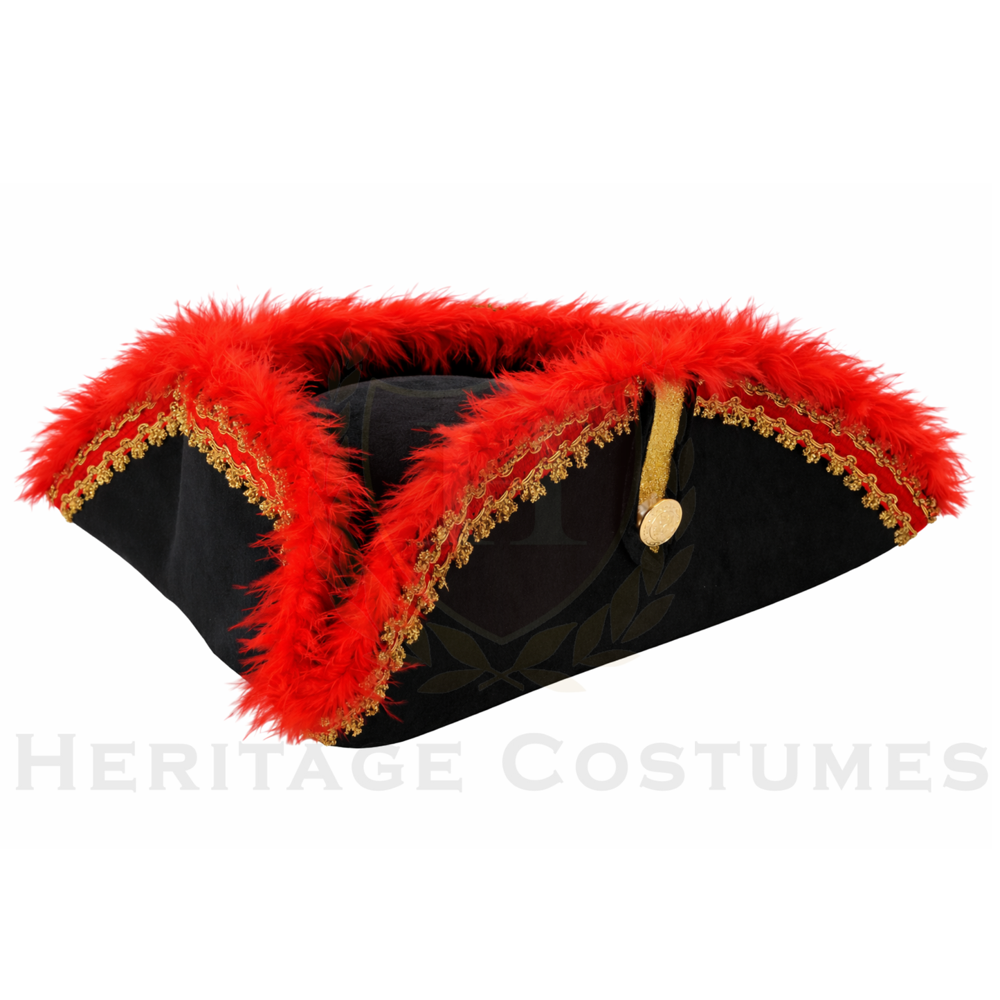 Colonial Admiral’s Feather Tricorn Hat