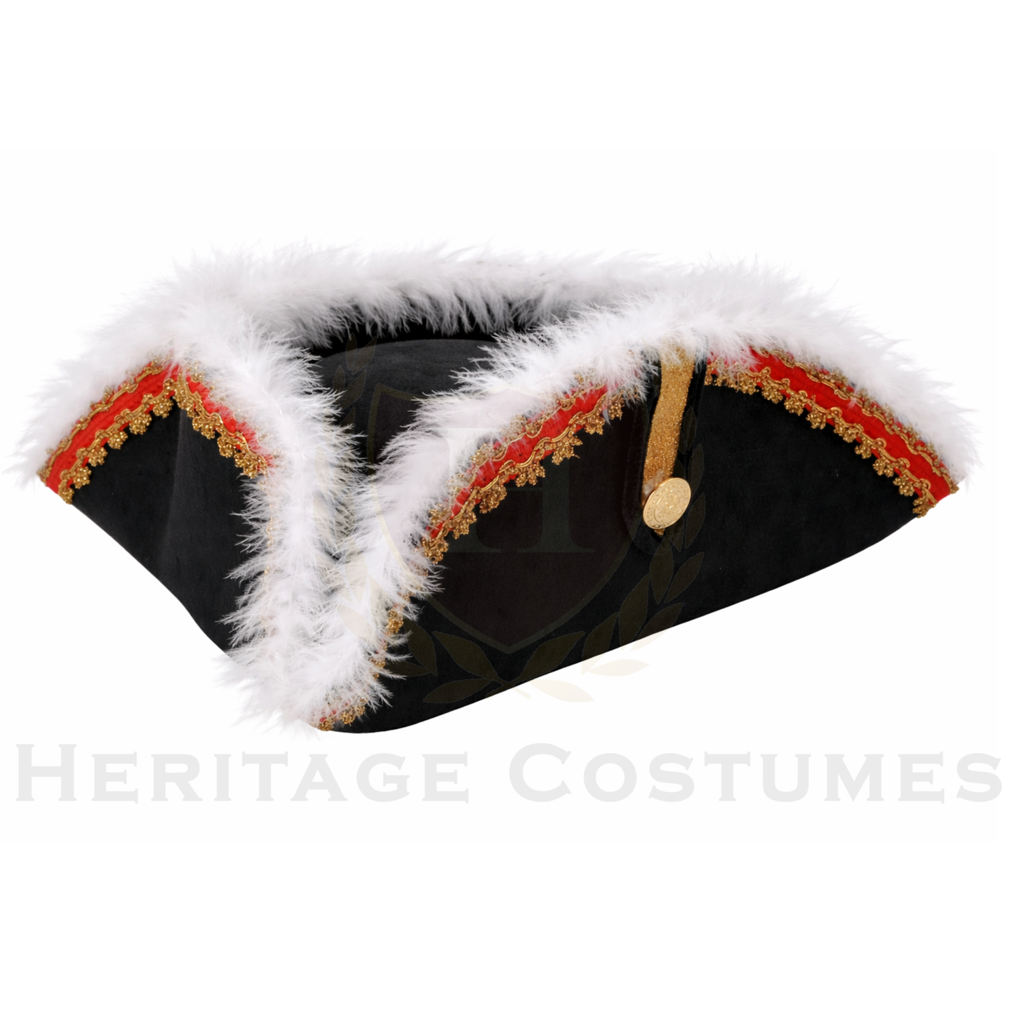 Colonial Admiral’s Feather Tricorn Hat