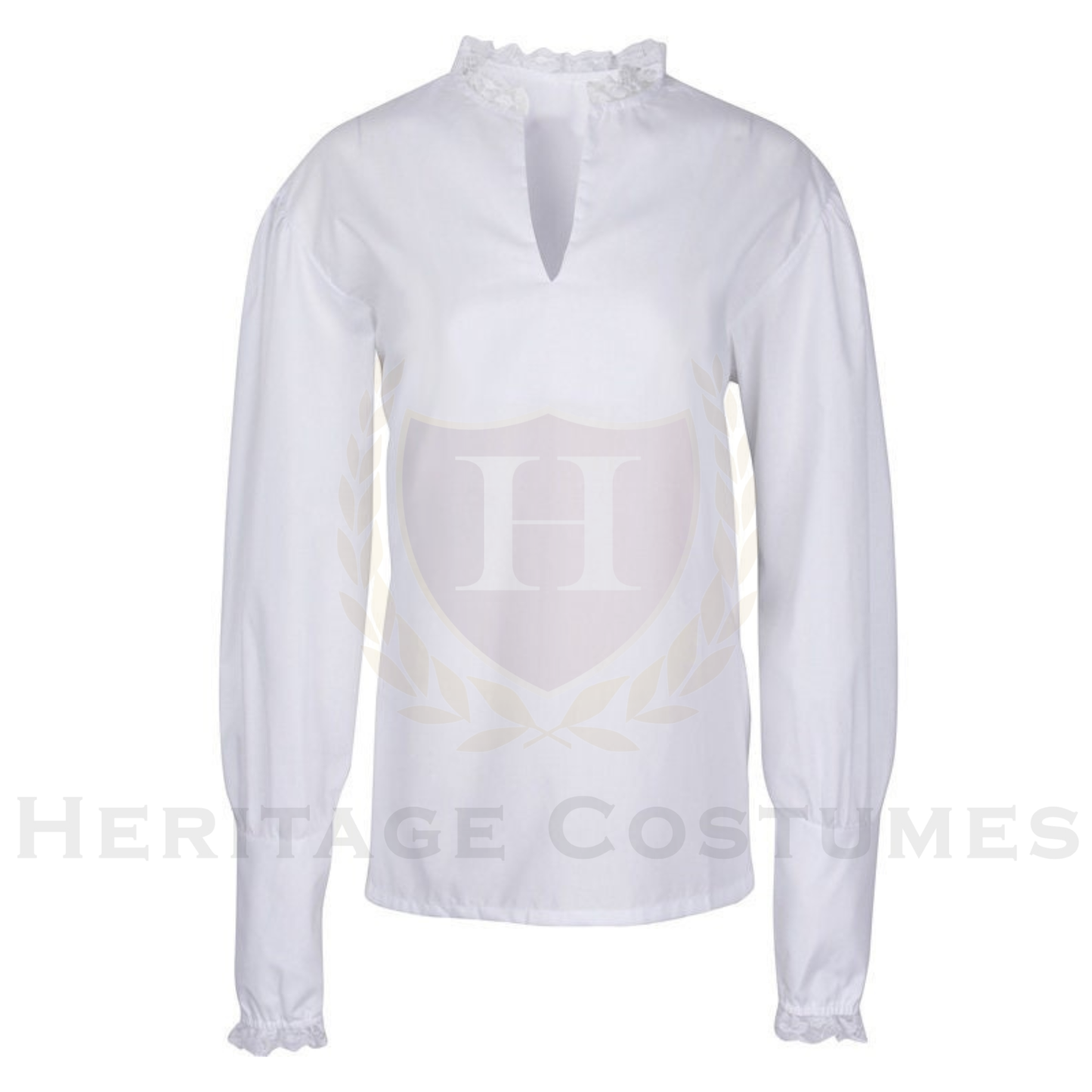 Men’s Colonial White Shirt with Lace Collar