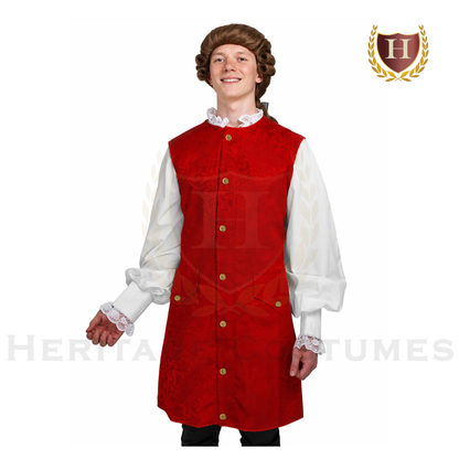 Men’s Colonial White Shirt with Lace Collar