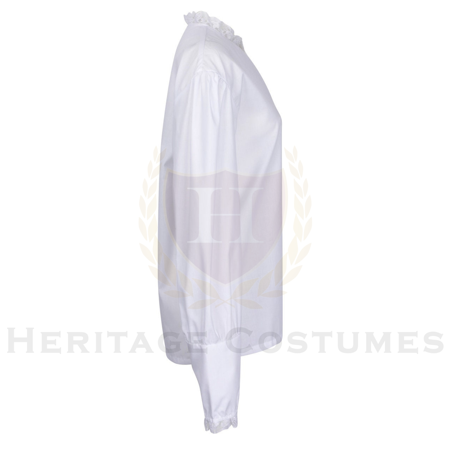 Men’s Colonial White Shirt with Lace Collar