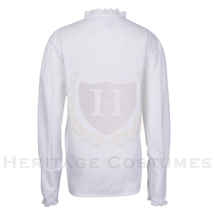 Men’s Colonial White Shirt with Lace Collar