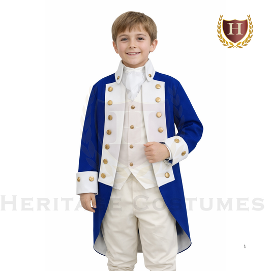 Continental Navy Officer Children’s Revolutionary War Uniform Jacket