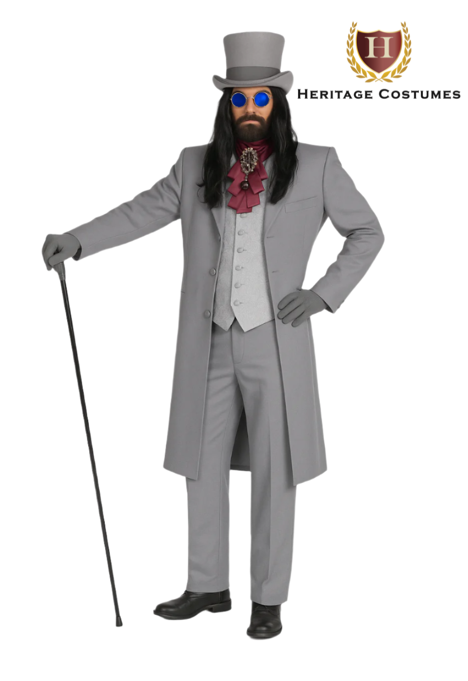 Adult Victorian Vampire Costume – Dracula-Inspired 19th Century Outfit for Men