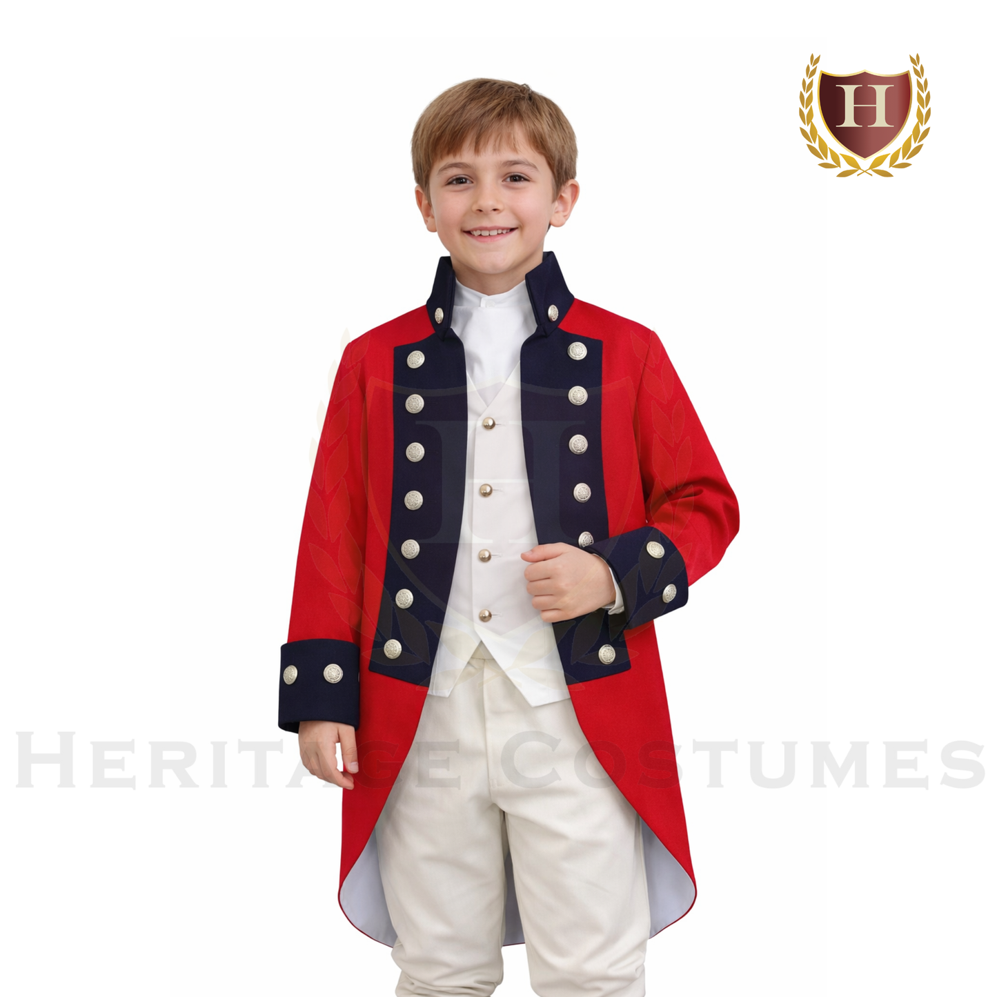 British Redcoat Officer Children’s Revolutionary War Uniform Jacket