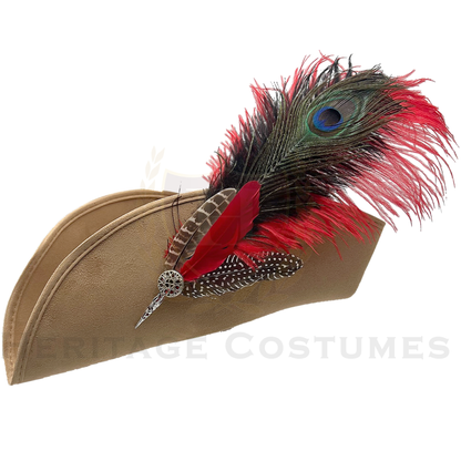 Faux Leather Pirate Tricorn Hat