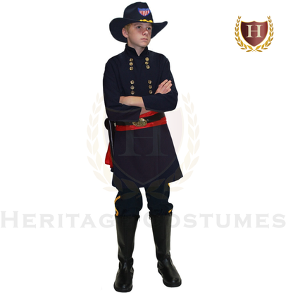 General Custer Children's Civil War Officer Uniform Costume - Authentic Looking Union Soldier Outfit for Kids