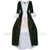 Women's  Velvet and Satin Jacquard Colonial Dress