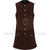 Front view of the High Seas Pirate Vest in brown, featuring a classic, tailored design made from durable rayon blend fabric, perfect for adding authenticity to pirate costumes, historical reenactments, and themed occasions.