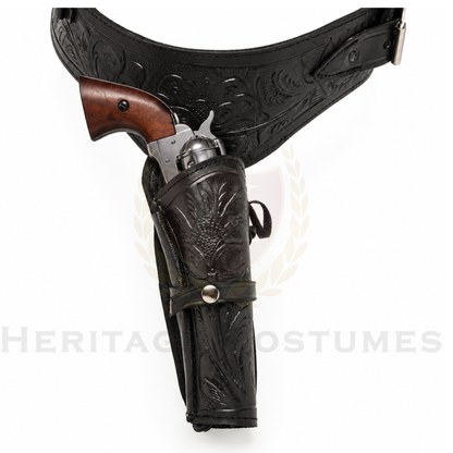 Old West Gun & Holster Set, Leather Western Holster with Belt, Western Revolver