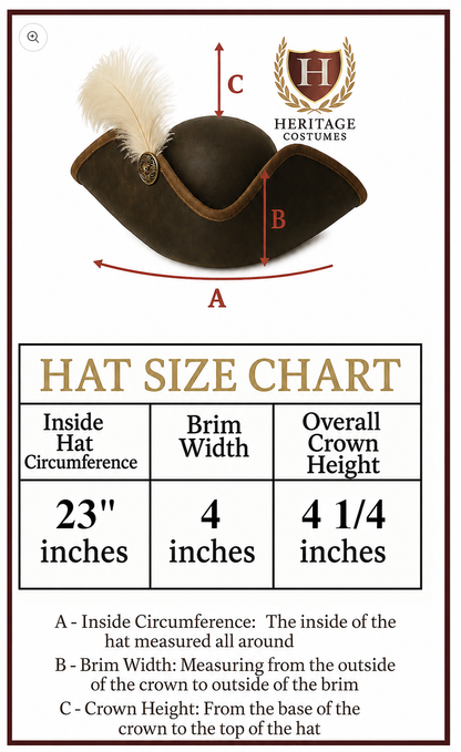 Kids Colonial Tricorn Hat