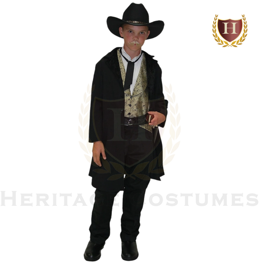 Doc Holliday Kids Western Gunslinger Costume