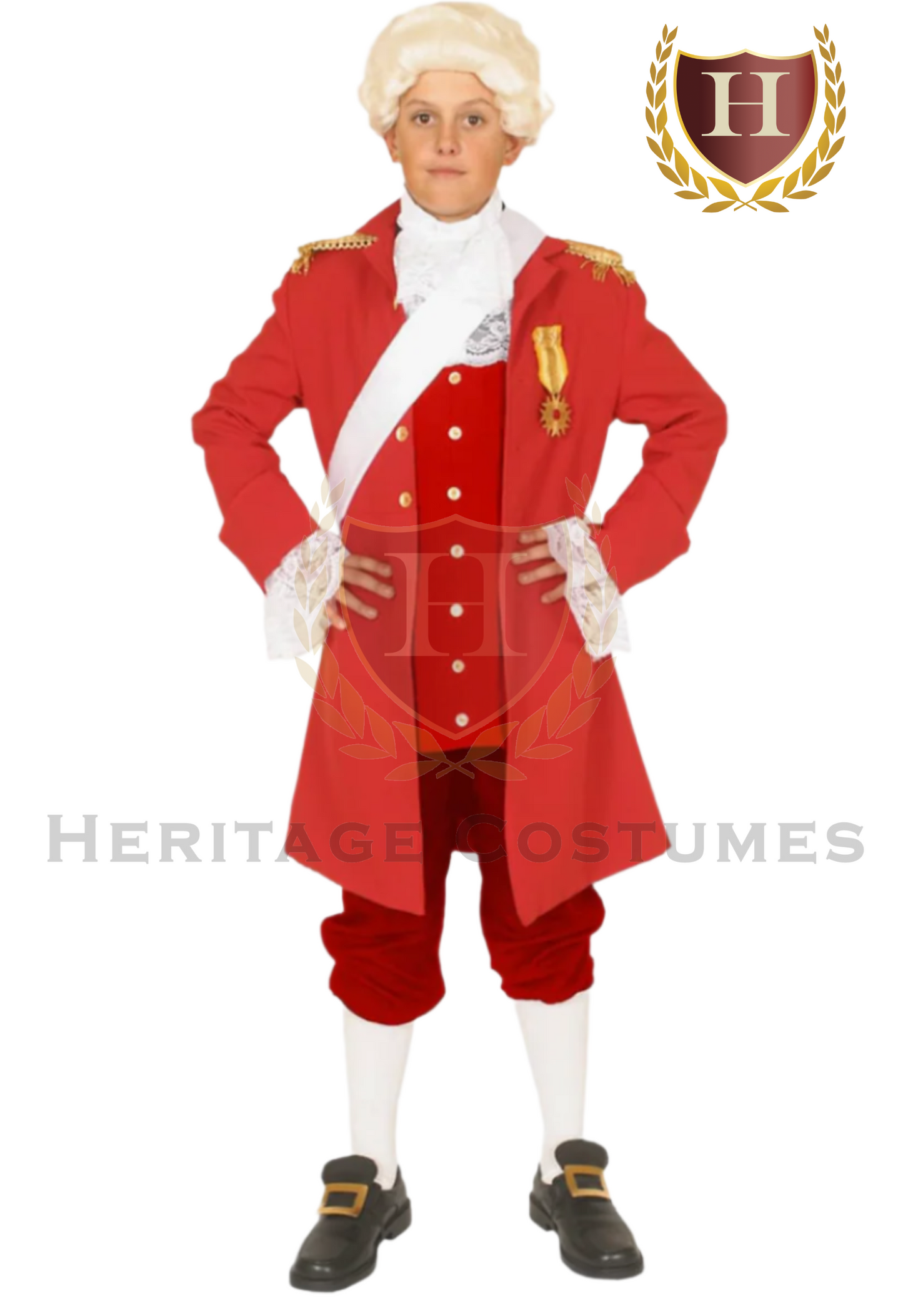 Kids' Colonial King George III Costume - Perfect for History Projects, Colonial Reenactments