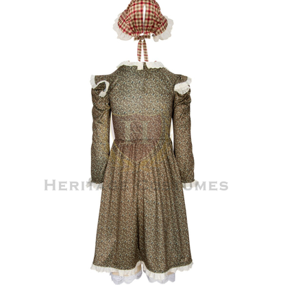 Laura Ingalls,Little House Prairie Dress/Girls Pioneer Costume