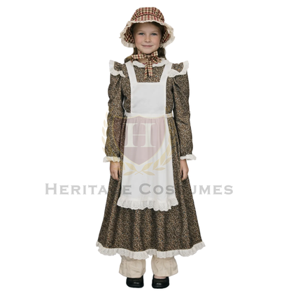 Laura Ingalls,Little House Prairie Dress/Girls Pioneer Costume