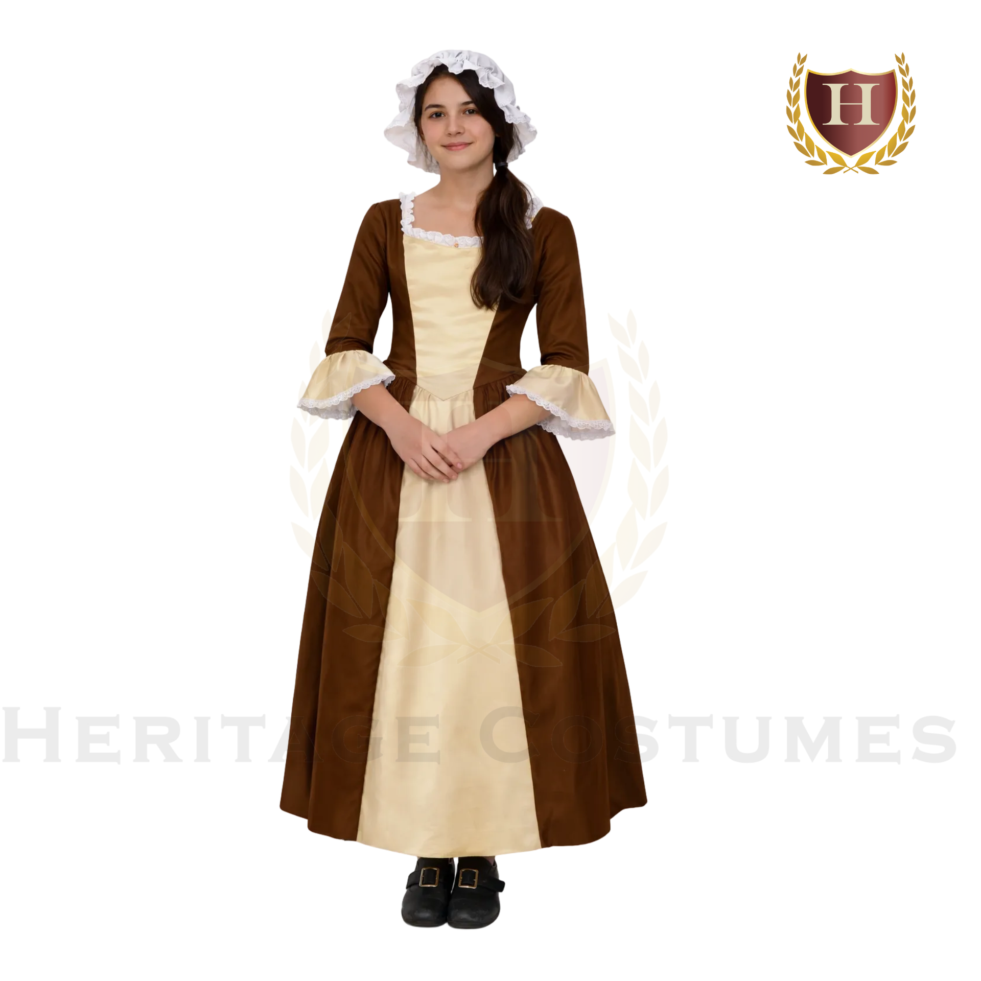 Mary Draper Girls Deluxe Colonial Dress – Heritagecostumes