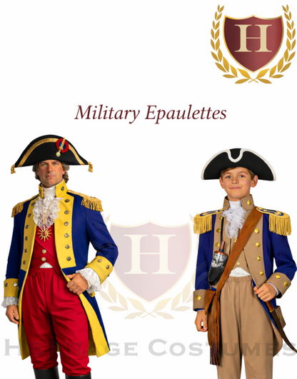 Deluxe Military Epaulettes for Revolutionary & Civil War Costumes
