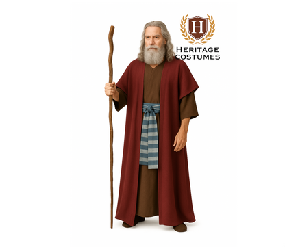 Adult Moses Biblical Robe Set – Authentic Bible Costume for Nativity and Reenactments