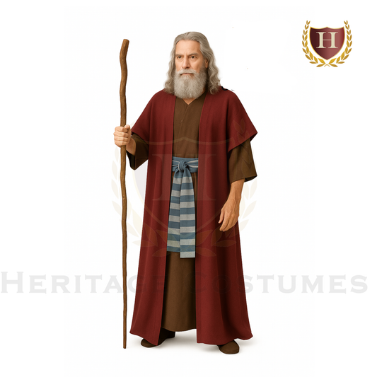 Adult Moses Biblical Robe Set – Authentic Bible Costume for Nativity and Reenactments