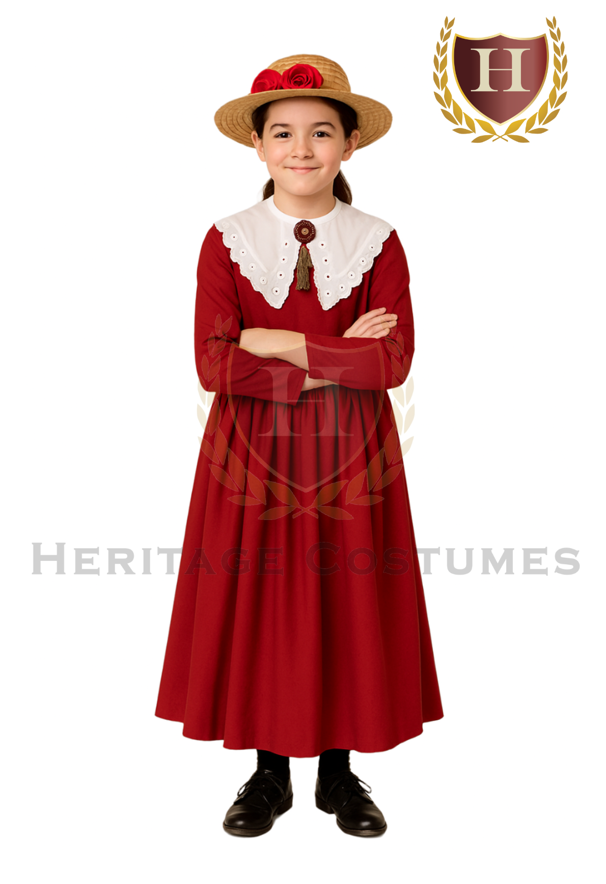 Victorian Girls Day Dress, Girl's Victorian Gown