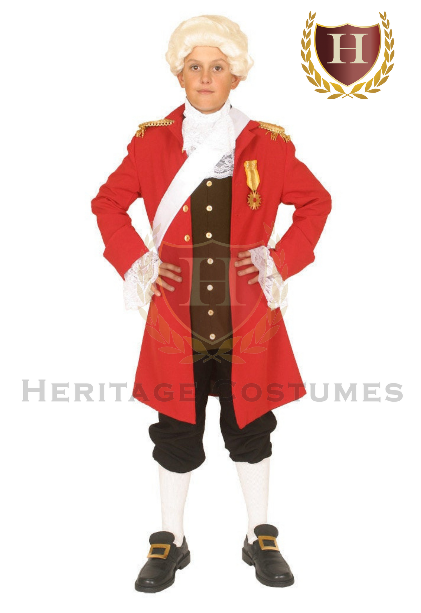 Kids' Colonial King George III Costume - Perfect for History Projects, Colonial Reenactments
