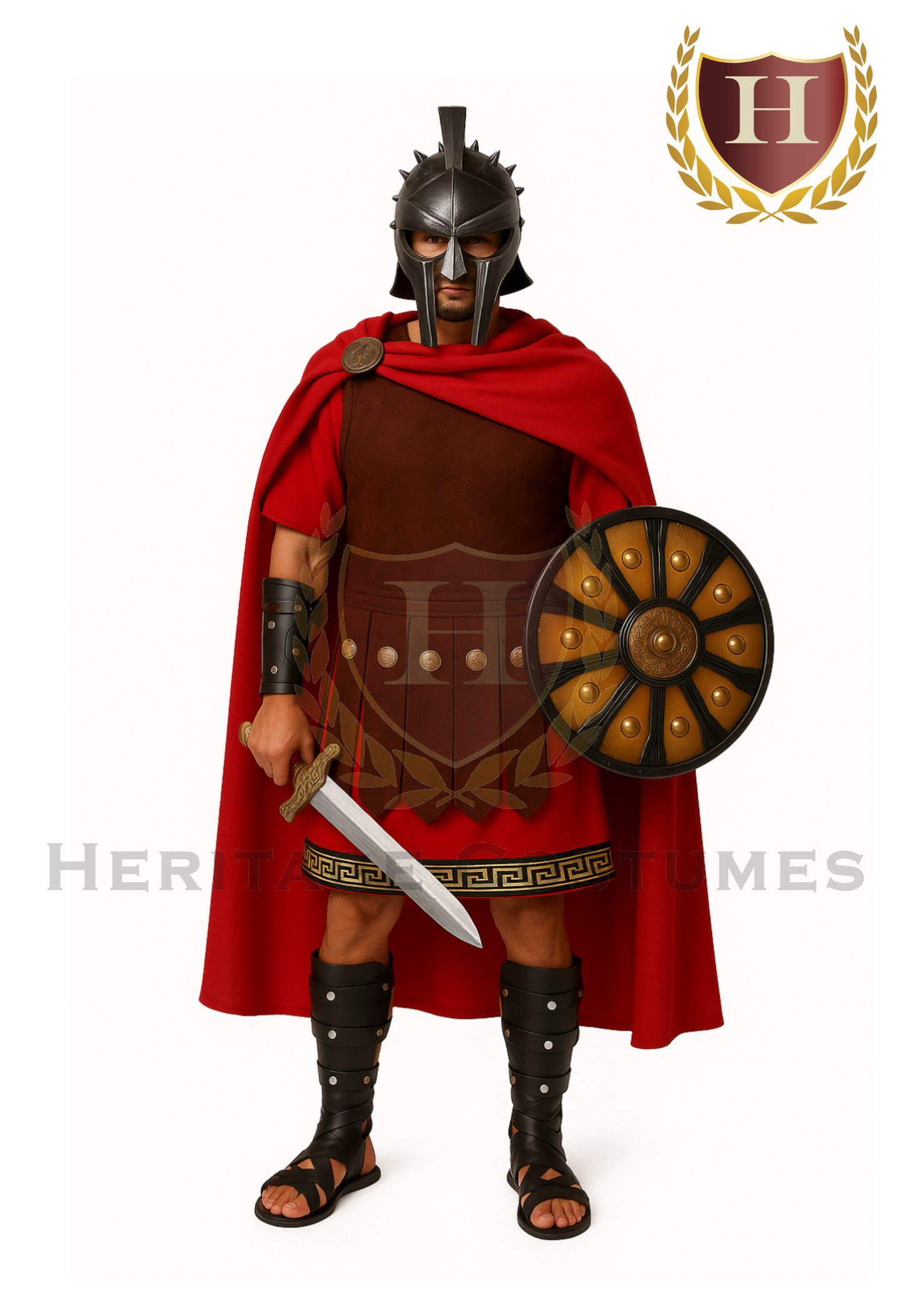 Roman Warrior Costume – Ancient Gladiator Soldier Outfit for Cosplay, Theater, LARP, Halloween & Historical Reenactments