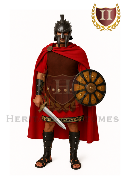 Roman Warrior Costume – Ancient Gladiator Soldier Outfit for Cosplay, Theater, LARP, Halloween & Historical Reenactments