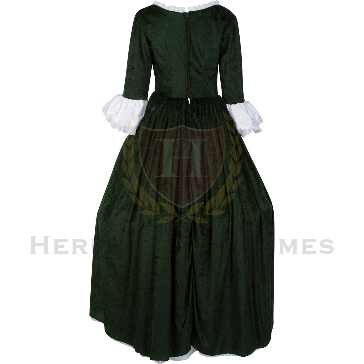 Women's  Velvet and Satin Jacquard Colonial Dress