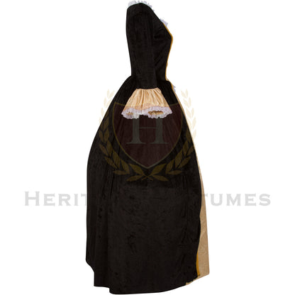 Women's  Velvet and Satin Jacquard Colonial Dress