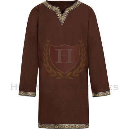 Medieval Celtic Viking Tunic Full Sleeves Renaissance Shirt SCA Larp