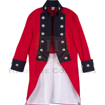 Deluxe Children's British Red Coat Revolutionary War Uniform