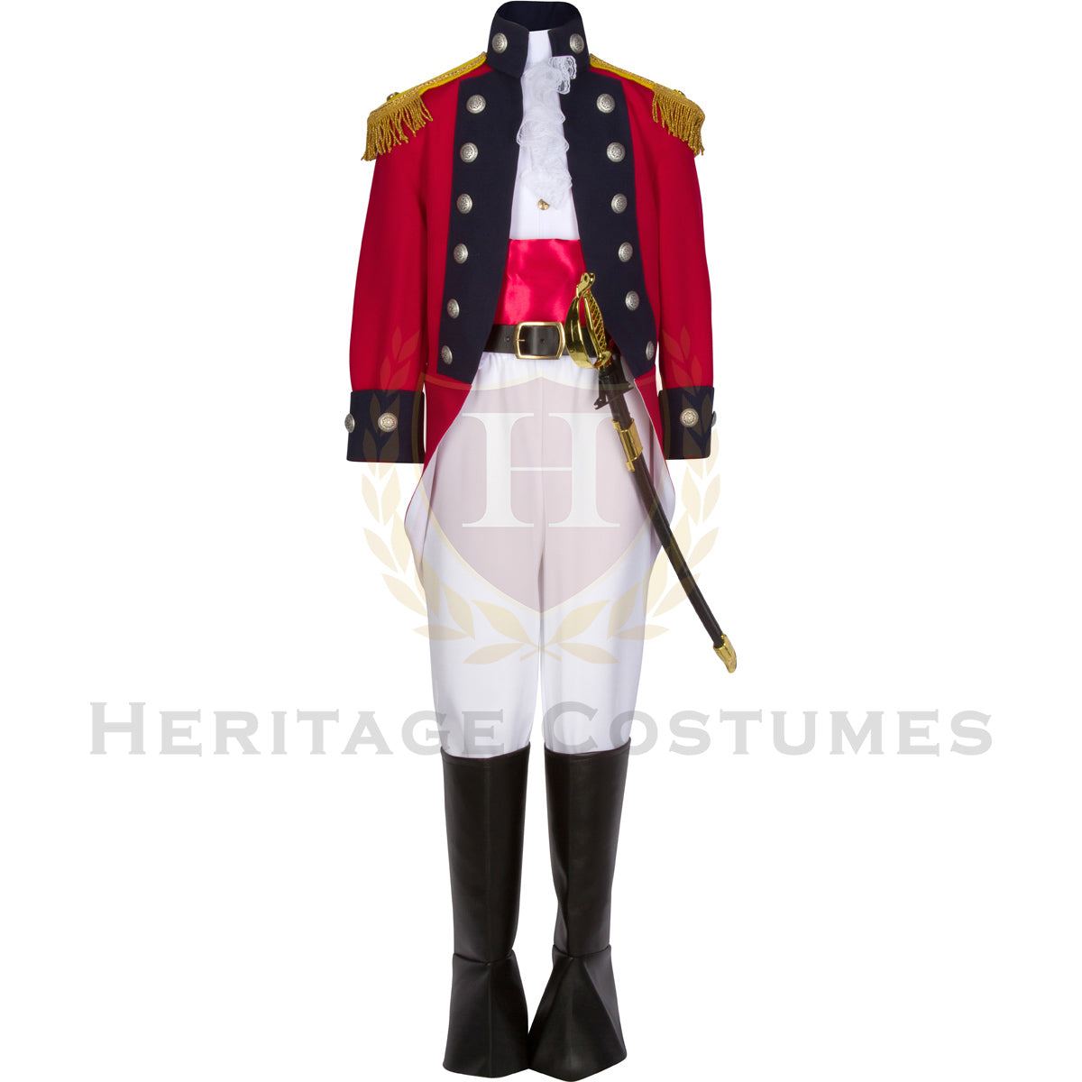 british red dress uniform Classic Red Coat British dress uniform jacket, likely for India service as the uniform displays |