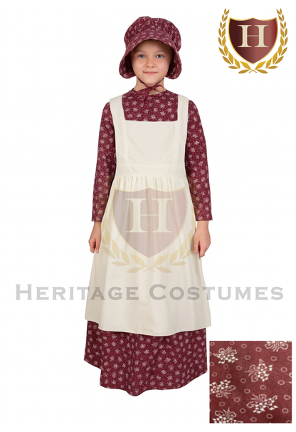 Girls Pioneer Dress | Frontier Costume | Heritage Costumes Floral #1 / 2X Girls Pioneer Dress | Frontier Costume | Heritage Costumes Floral #1 / 2X