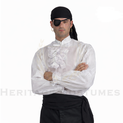 Men’s Colonial Ruffled Shirt Pirate Renaissance Shirt