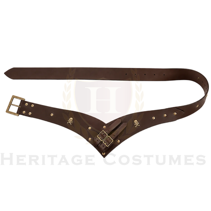 Pirate Leather Belt with Sword Holder