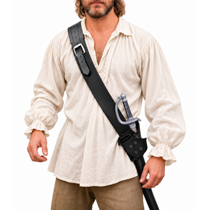 Pirate Leather Baldric Belt