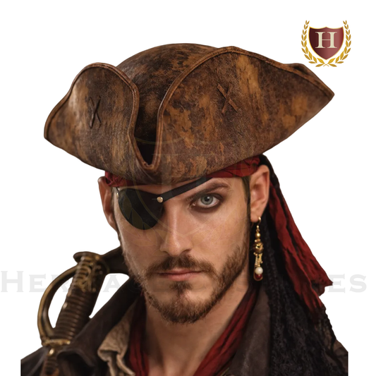 Pirate Tricorn Hat, Colonial Hat, Swashbuckler Hat