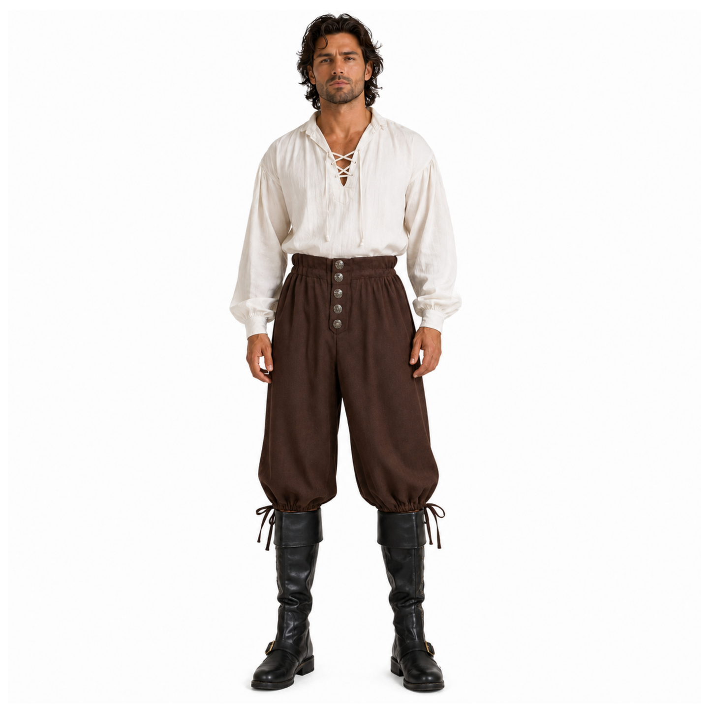 Pirate Wide Leg Breeches, Buccaneer Trousers, Swashbuckler Pants