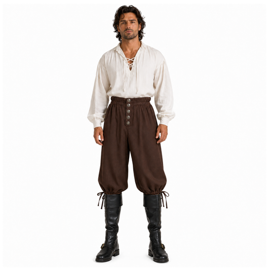 Pirate Wide Leg Breeches, Buccaneer Trousers, Swashbuckler Pants
