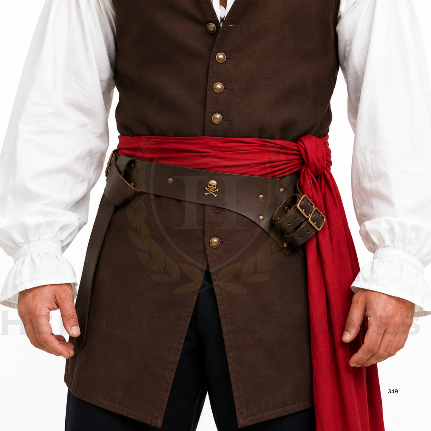 Pirate Leather Belt with Sword Holder