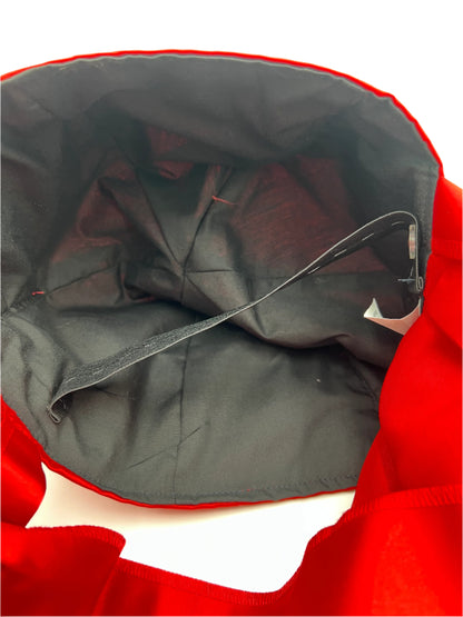 Inside view of Red Three Kings Satin Turban – Adjustable Fit with Soft Lining for Nativity Costumes and Religious Pageants.