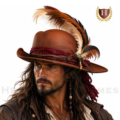 Salty Sea Captain Pirate Hat | Renaissance Festival Hat