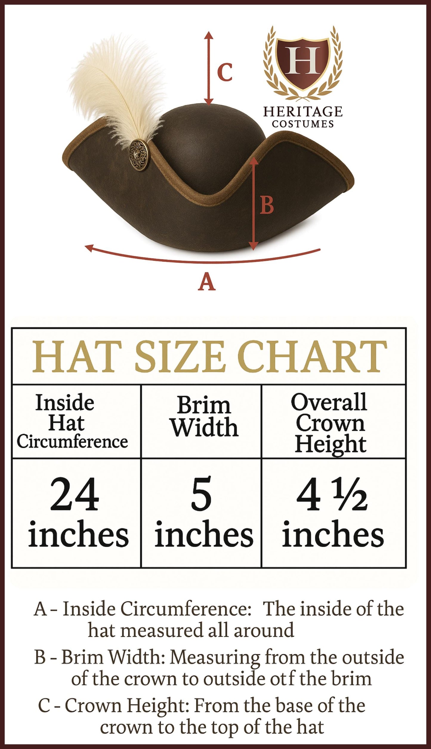 Salty Sea Captain Pirate Hat | Renaissance Festival Hat