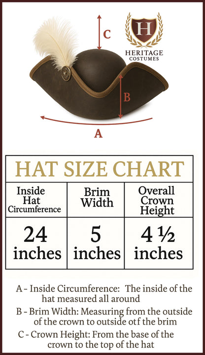 Salty Sea Captain Pirate Hat | Renaissance Festival Hat