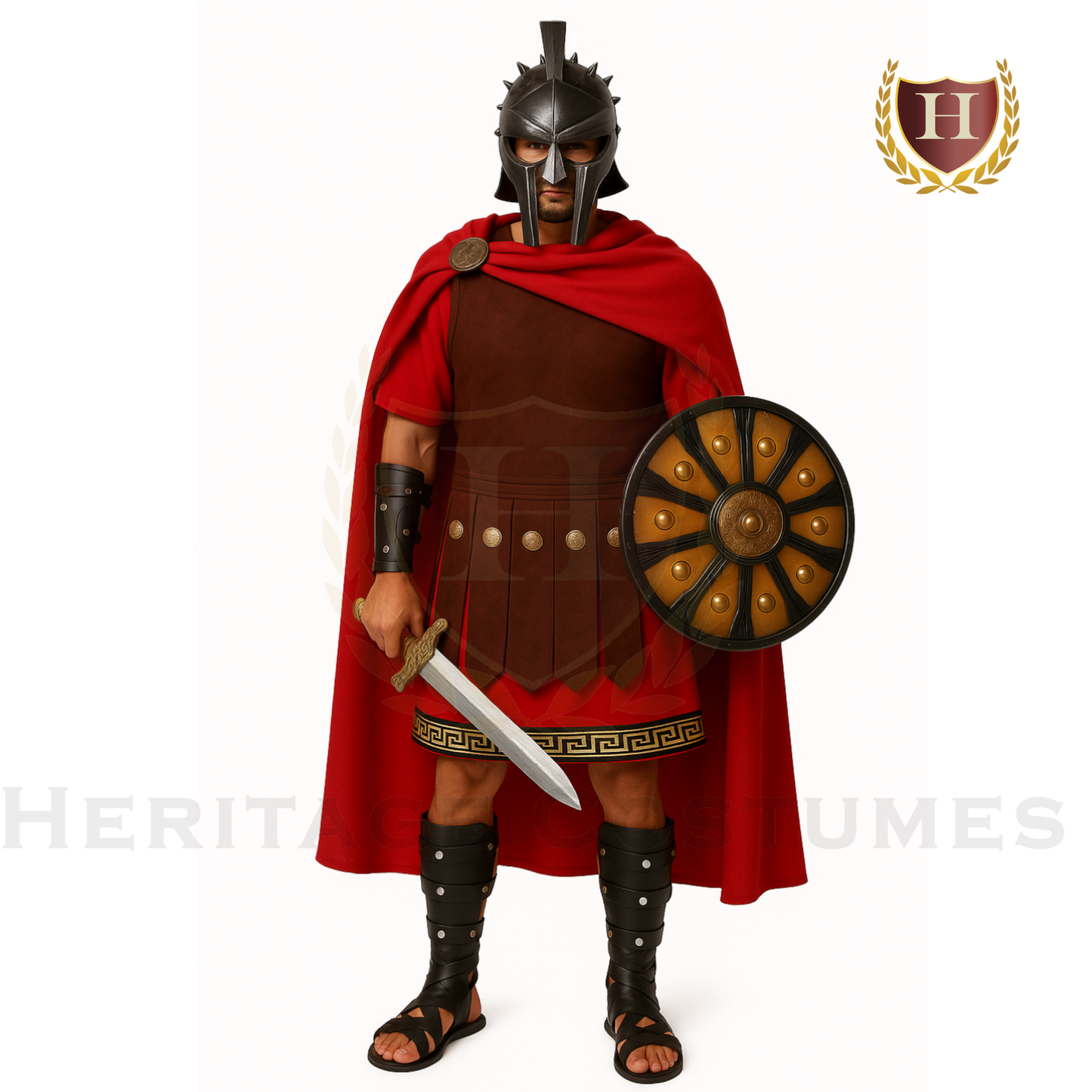 Roman Warrior Costume – Ancient Gladiator Soldier Outfit for Cosplay, Theater, LARP, Halloween & Historical Reenactments