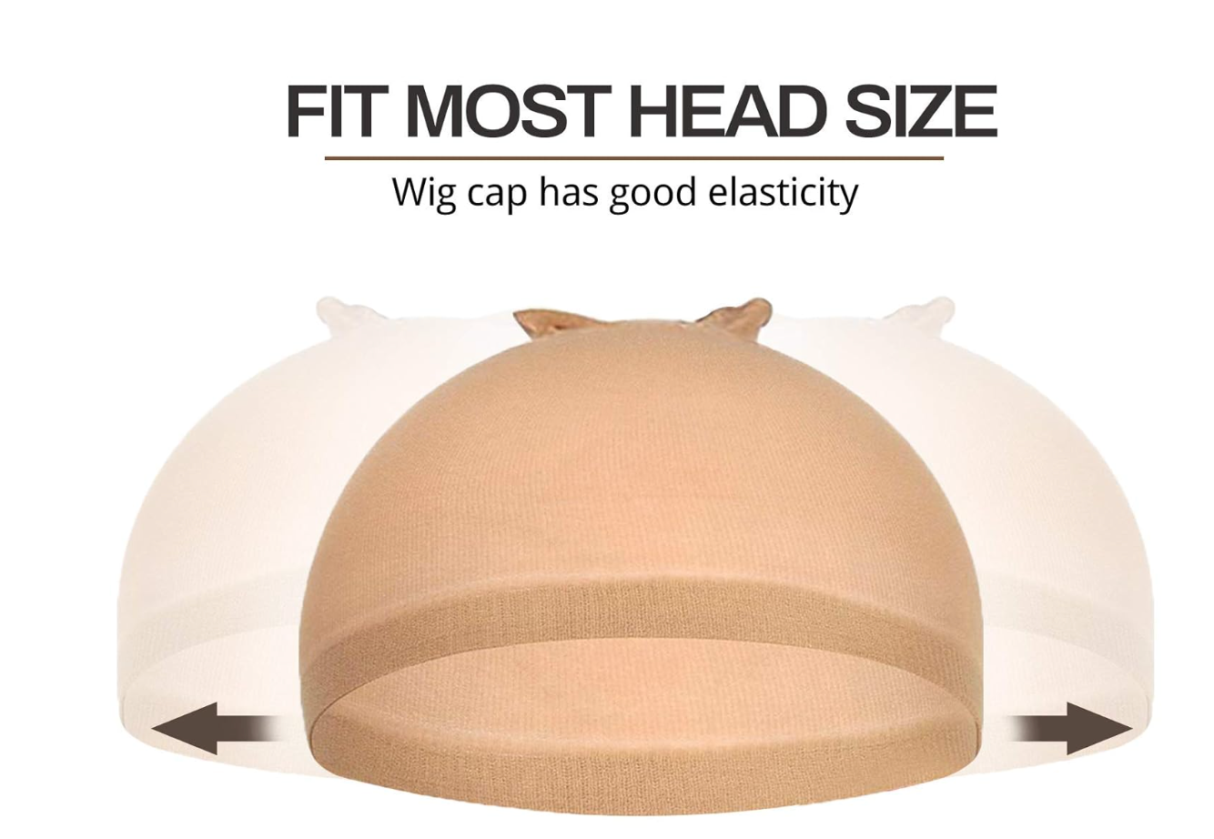 Stretch wig cap – Lightweight, breathable cap designed to secure hair under wigs for a comfortable and natural fit in historical and costume wear.
