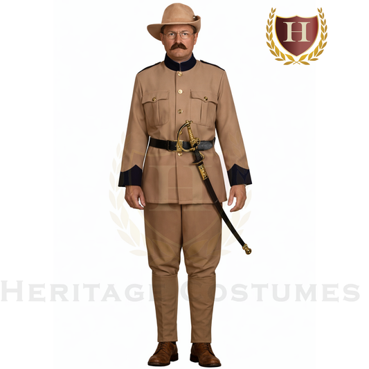 Teddy Roosevelt Rough Rider adult costume.