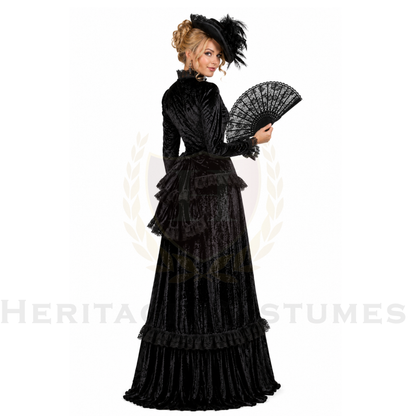 Victorian Era Women's Velvet Dress