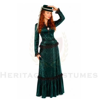 Victorian Era Women's Velvet Dress